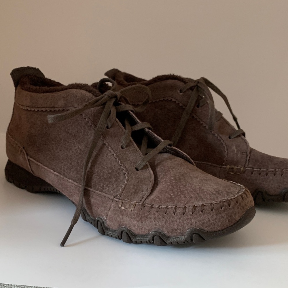 Sketchers Leather New W/O tags Brown Lace-Up Ankle Boots size 7.5